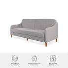 Jasper Sprung Sofa Bed - Light Grey Linen by Dorel - Price Crash Furniture