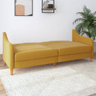 Jasper Sprung Sofa Bed - Mustard Linen by Dorel - Price Crash Furniture