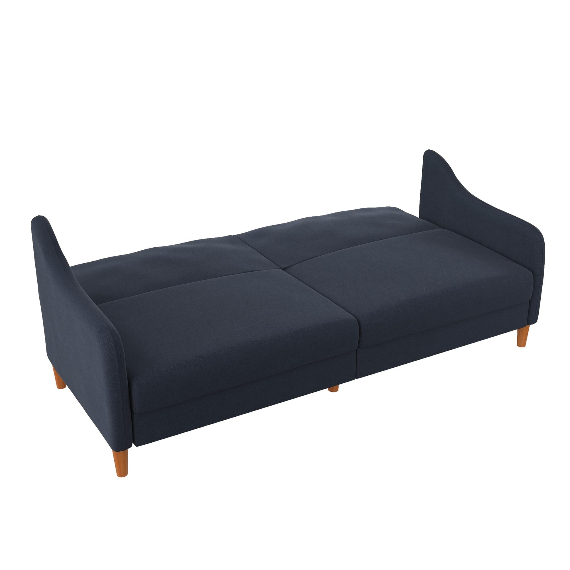 Jasper Sprung Sofa Bed - Navy Blue Linen by Dorel - Price Crash Furniture