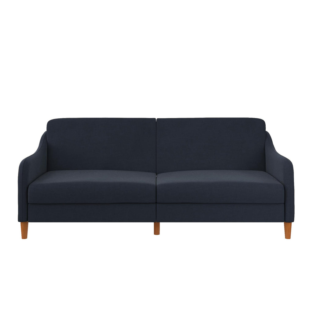 Jasper Sprung Sofa Bed - Navy Blue Linen by Dorel - Price Crash Furniture
