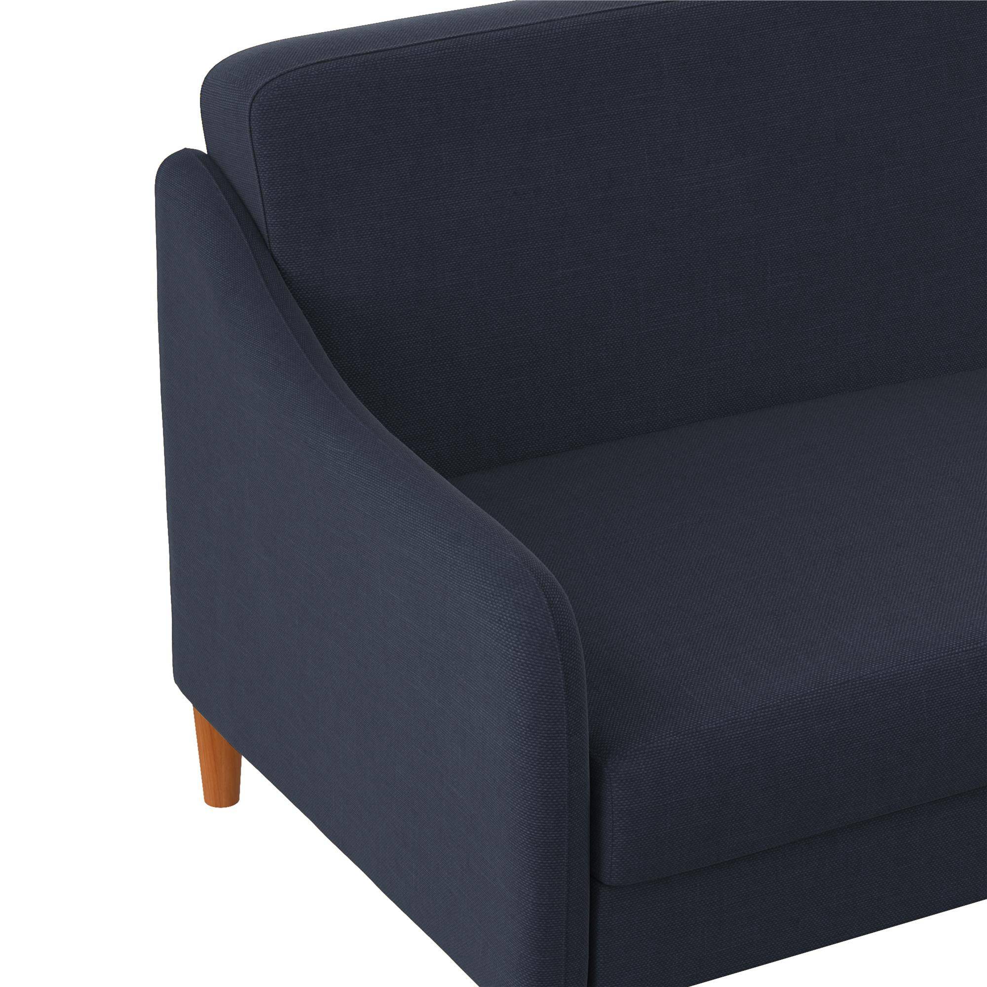 Jasper Sprung Sofa Bed - Navy Blue Linen by Dorel - Price Crash Furniture