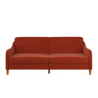 Jasper Sprung Sofa Bed - Orange Linen by Dorel - Price Crash Furniture