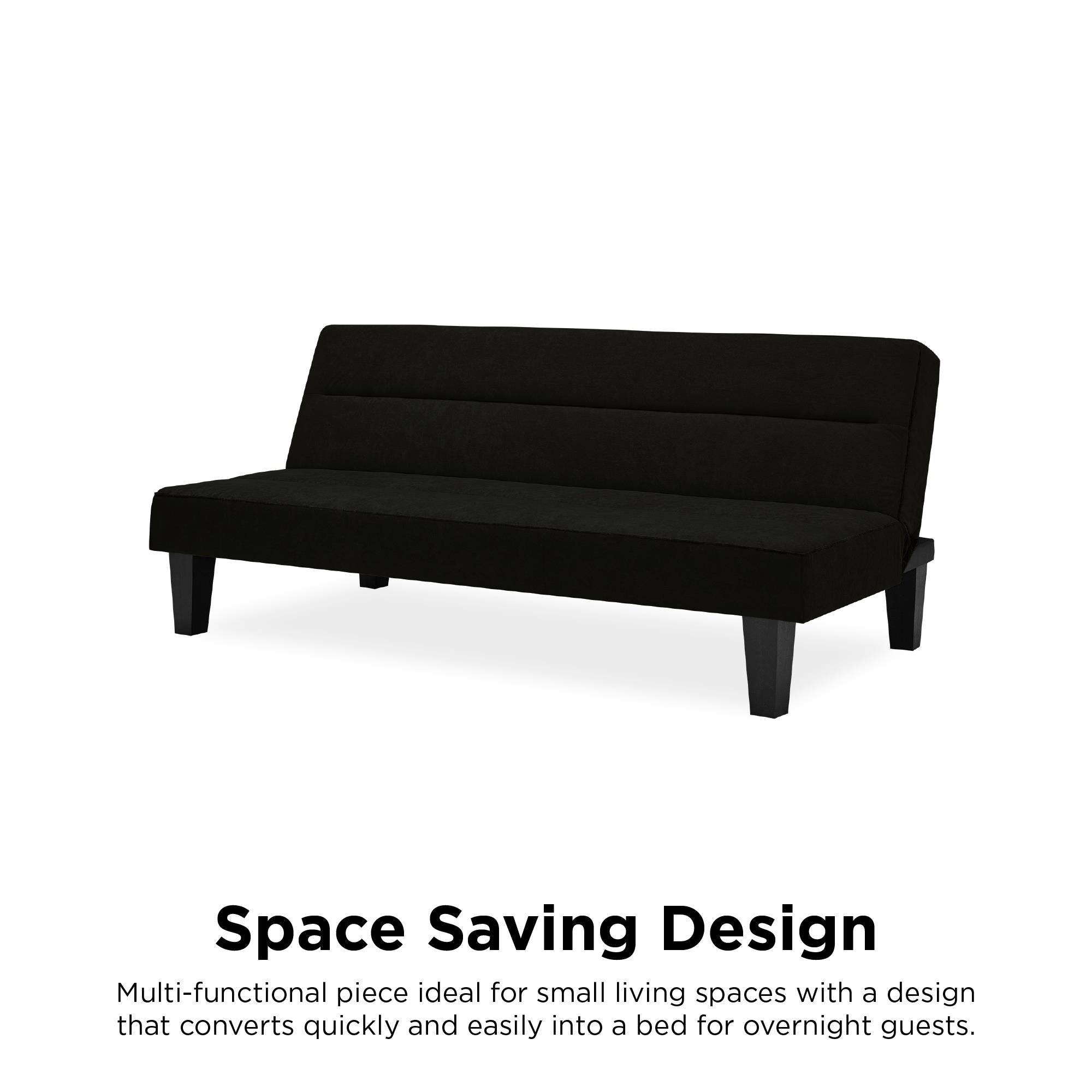 Kebo Futon in Black Velvet by Dorel - Price Crash Furniture