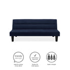 Kebo Futon in Blue Velvet by Dorel - Price Crash Furniture