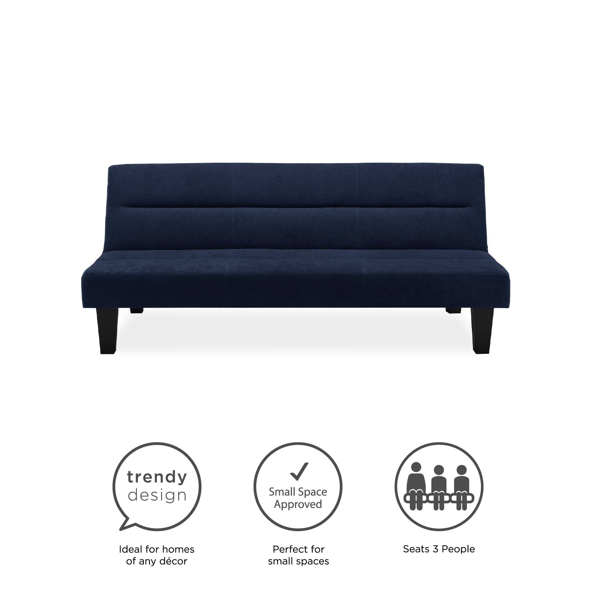 Kebo Futon in Blue Velvet by Dorel - Price Crash Furniture