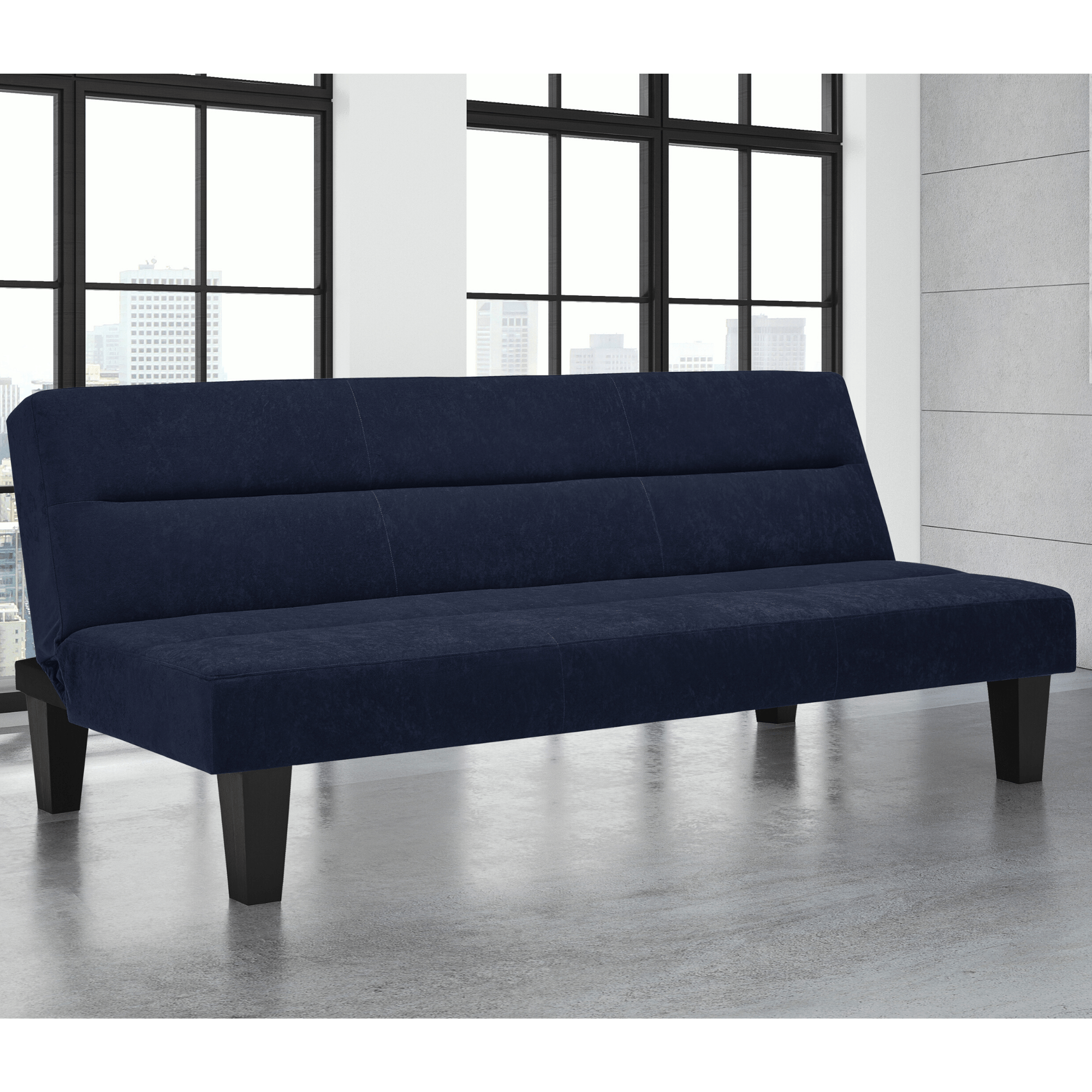 Kebo Futon in Blue Velvet by Dorel - Price Crash Furniture