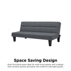 Kebo Futon in Grey Velvet by Dorel - Price Crash Furniture