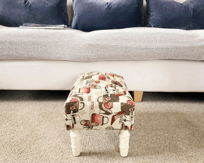 Ladies Fabric Footstool With Drawer - Price Crash Furniture
