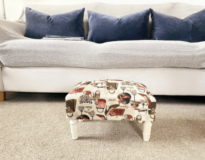 Ladies Fabric Footstool With Drawer - Price Crash Furniture