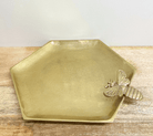 Large Gold Honeycomb Bee Tray - Price Crash Furniture