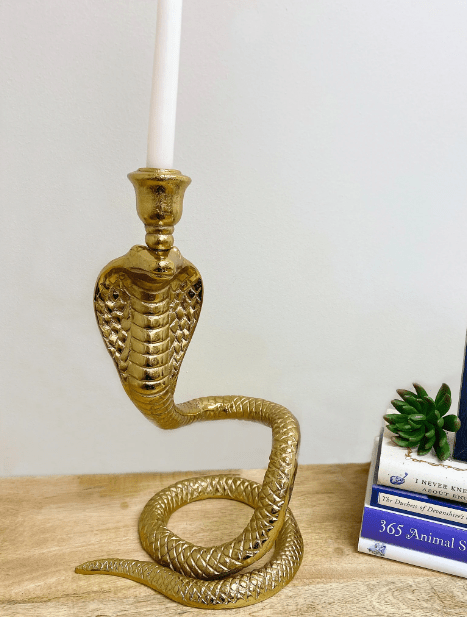 Large Gold Snake Candle Holder - Price Crash Furniture