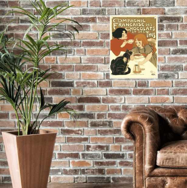 Large Metal Sign 60 x 49.5cm Vintage Retro Compagnie Francaise Chocolats - Price Crash Furniture