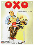 Large Metal Sign 60 x 49.5cm Vintage Retro Oxo - Price Crash Furniture