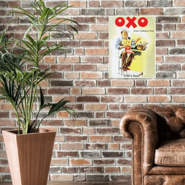 Large Metal Sign 60 x 49.5cm Vintage Retro Oxo - Price Crash Furniture