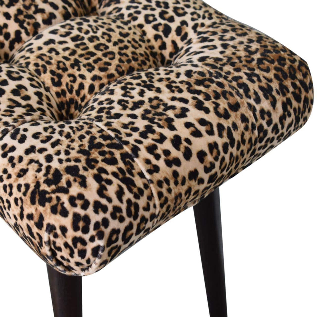 Leopard Print Curved Bench by Artisan Furniture - Price Crash Furniture