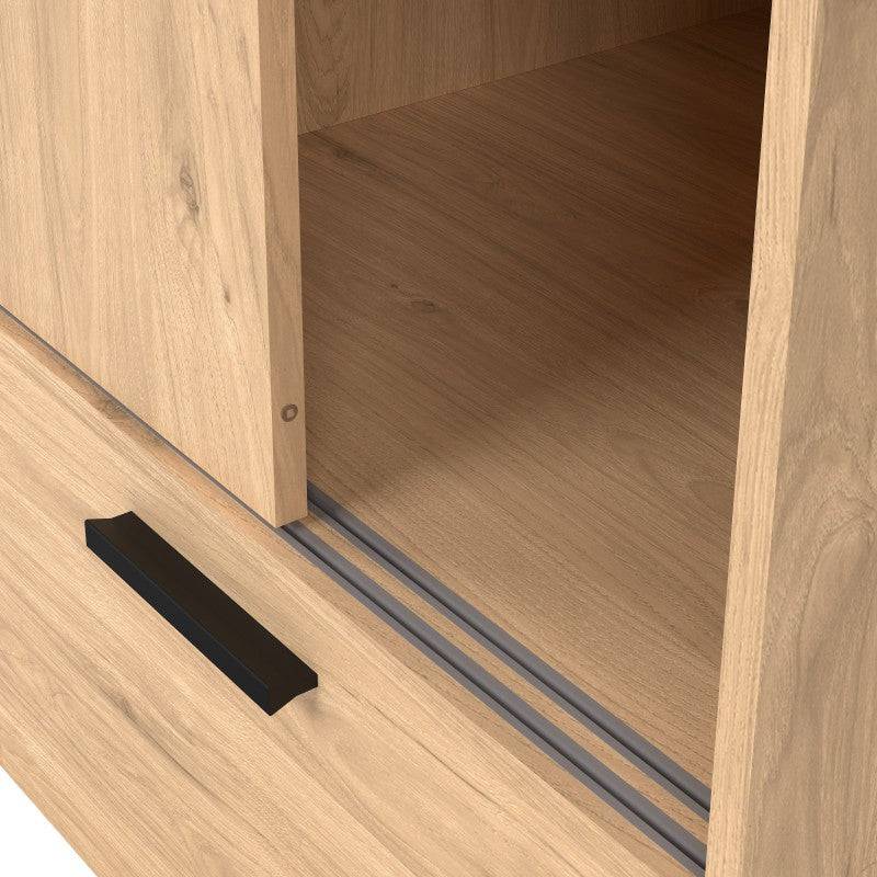 Line Wardrobe With 2 Doors + 2 Drawers In Jackson Hickory Oak - Price Crash Furniture