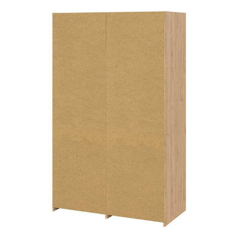 Line Wardrobe With 2 Doors + 2 Drawers In Jackson Hickory Oak - Price Crash Furniture