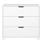 Loke 3 Drawer Chest Of Drawers In Pure White - Price Crash Furniture