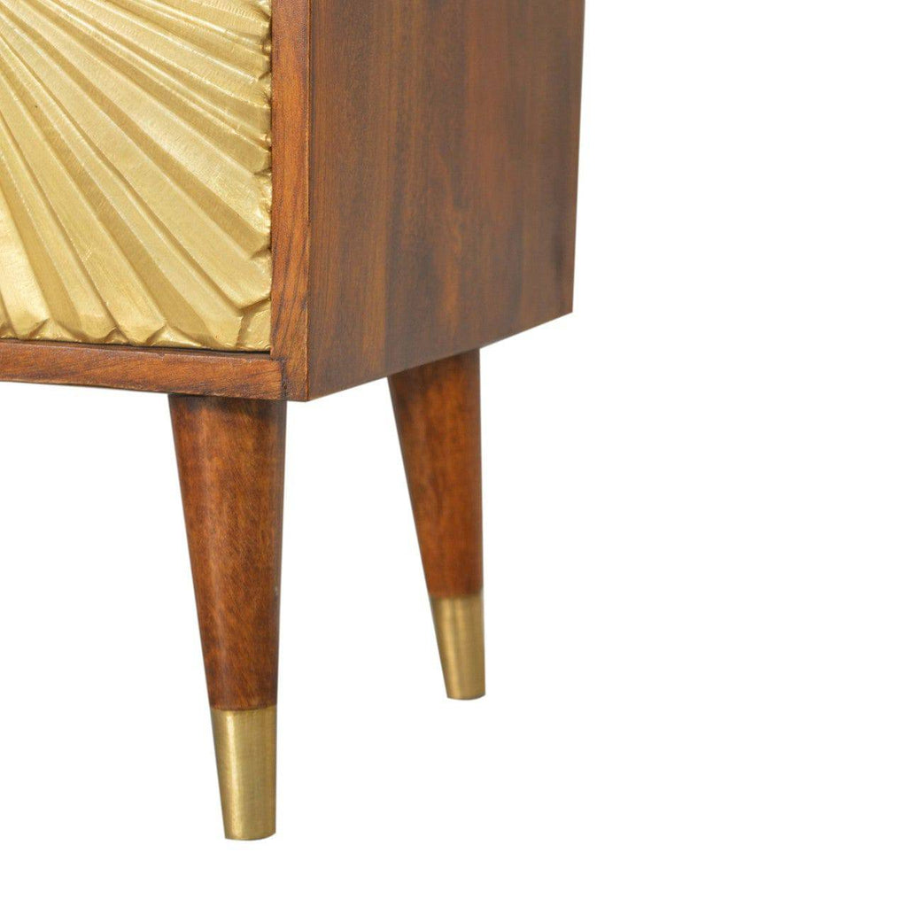 Manila Gold Bedside Cabinet by Artisan Furniture - Price Crash Furniture