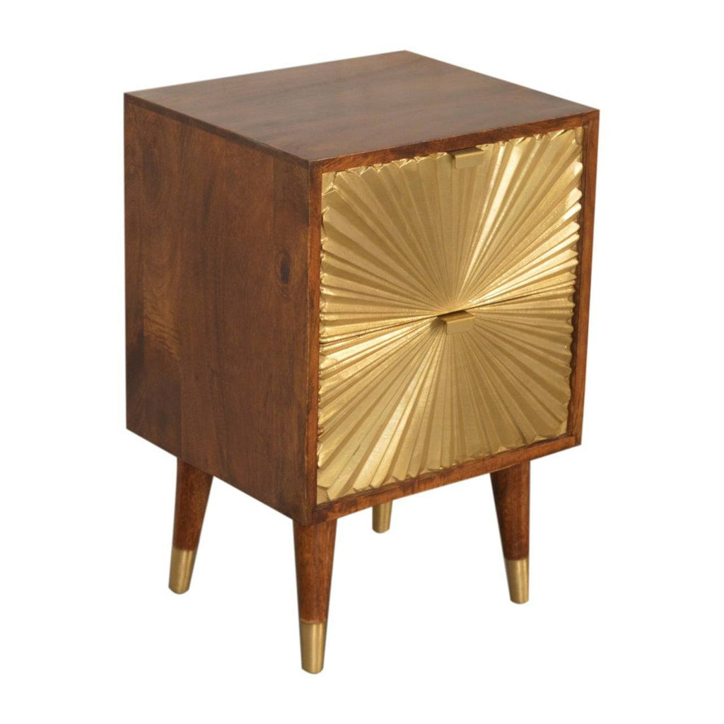 Manila Gold Bedside Cabinet by Artisan Furniture - Price Crash Furniture