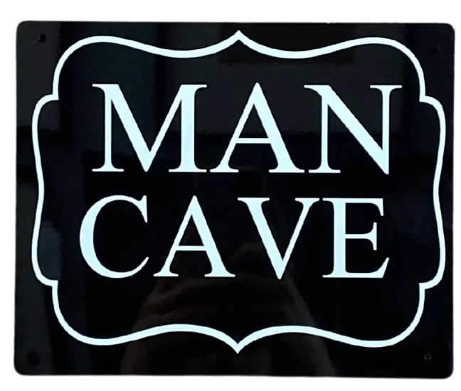 Metal Art Wall/Door Sign. - Man Cave - Price Crash Furniture