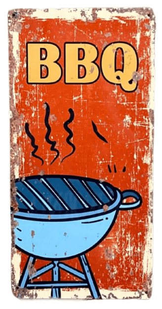 Metal Wall Sign - BBQ Barbeque - Price Crash Furniture