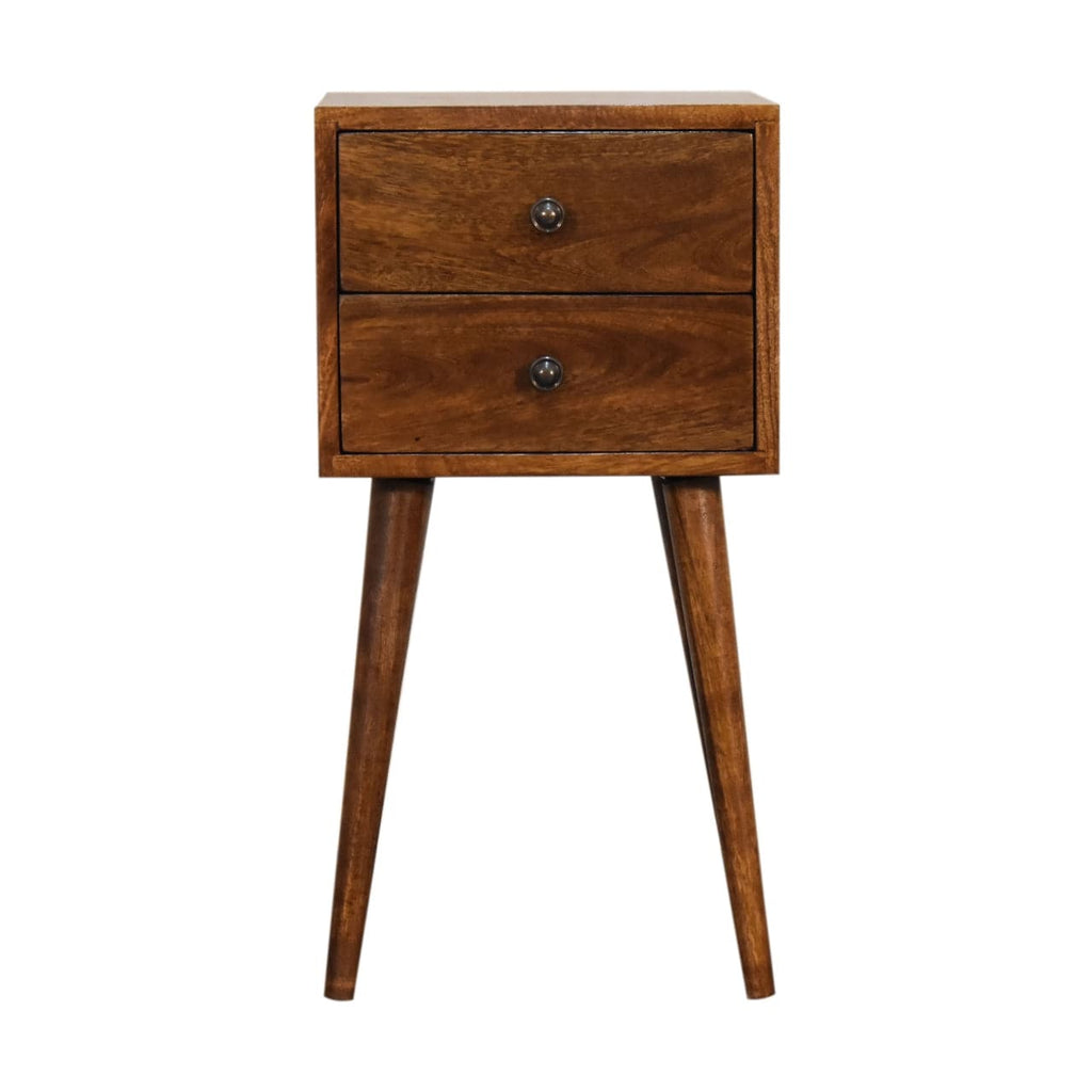 Mini 2 Drawer Chestnut Bedside by Artisan Furniture - Price Crash Furniture