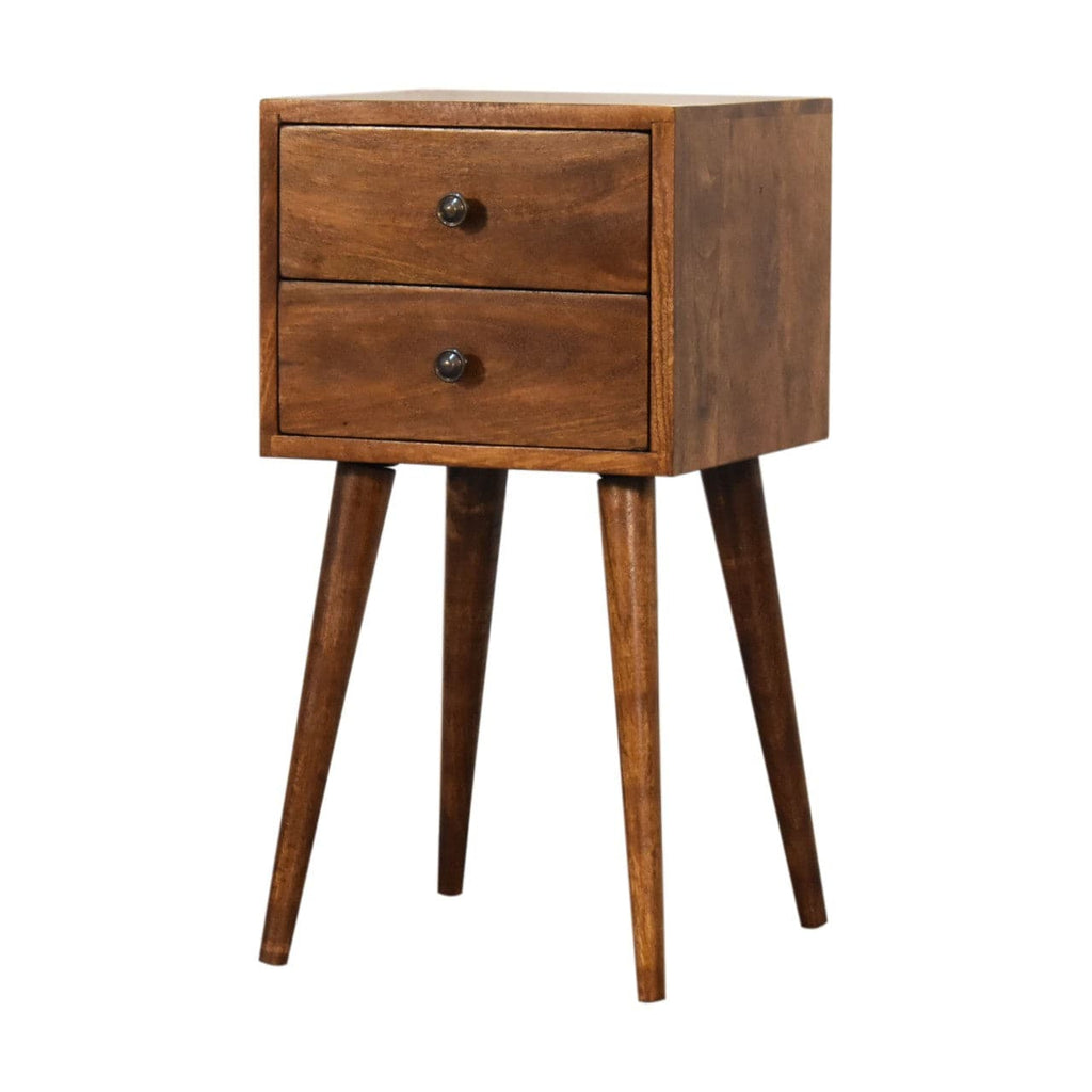 Mini 2 Drawer Chestnut Bedside by Artisan Furniture - Price Crash Furniture