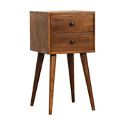 Mini 2 Drawer Chestnut Bedside by Artisan Furniture - Price Crash Furniture