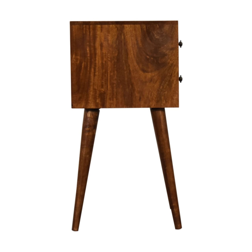 Mini 2 Drawer Chestnut Bedside by Artisan Furniture - Price Crash Furniture