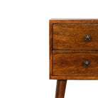 Mini 2 Drawer Chestnut Bedside by Artisan Furniture - Price Crash Furniture