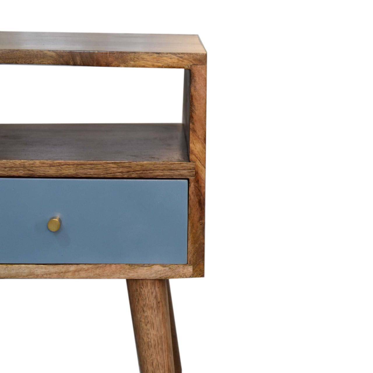 Mini Blue Hand Painted Bedside by Artisan Furniture - Price Crash Furniture