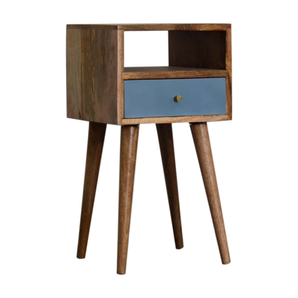 Mini Blue Hand Painted Bedside by Artisan Furniture - Price Crash Furniture