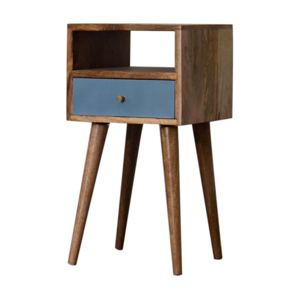 Mini Blue Hand Painted Bedside by Artisan Furniture - Price Crash Furniture