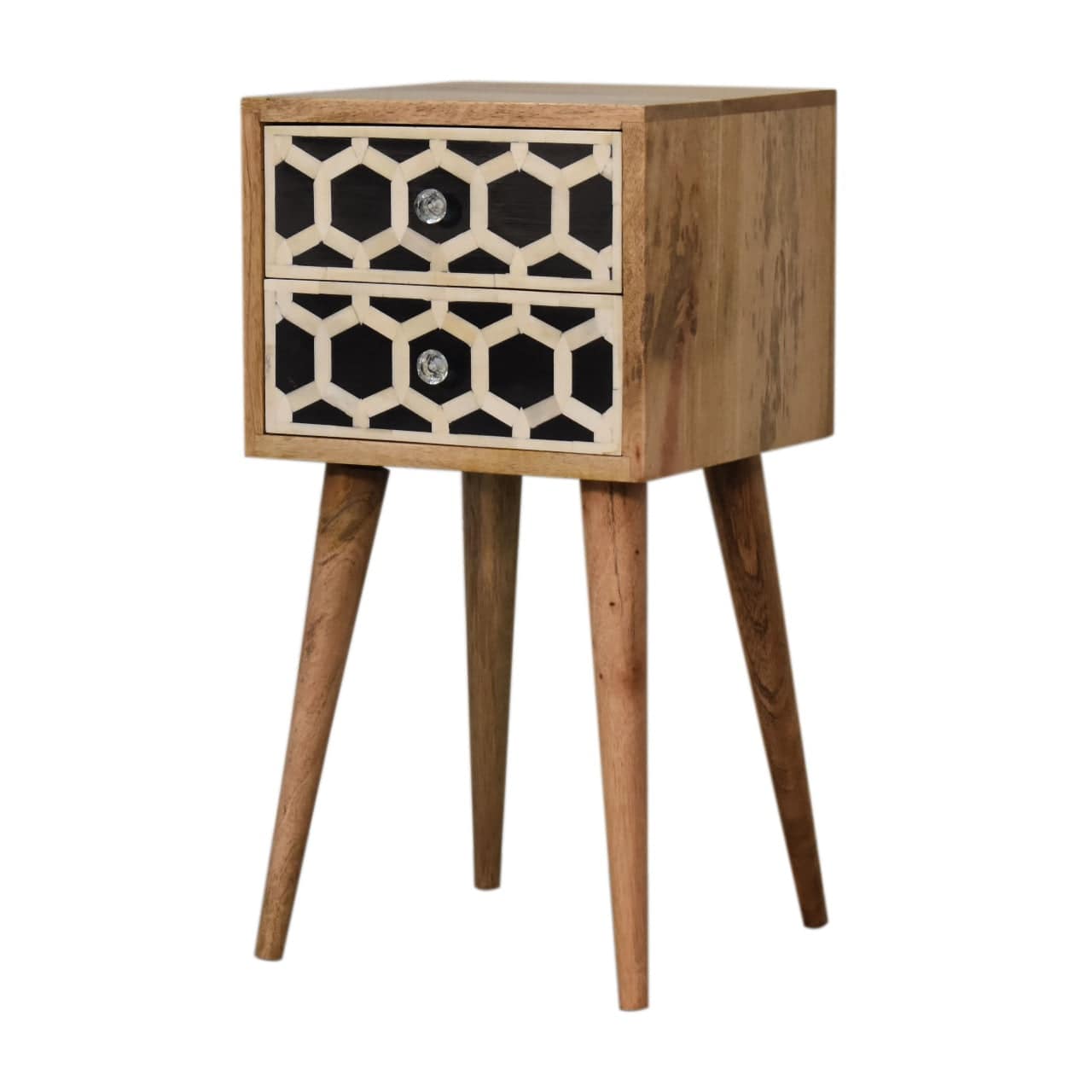 Mini Bone Inlay 2 Drawer Bedside by Artisan Furniture - Price Crash Furniture