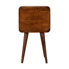 Mini Chestnut Curved Bedside by Artisan Furniture - Price Crash Furniture