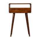 Mini Chestnut Curved Console Table by Artisan Furniture - Price Crash Furniture