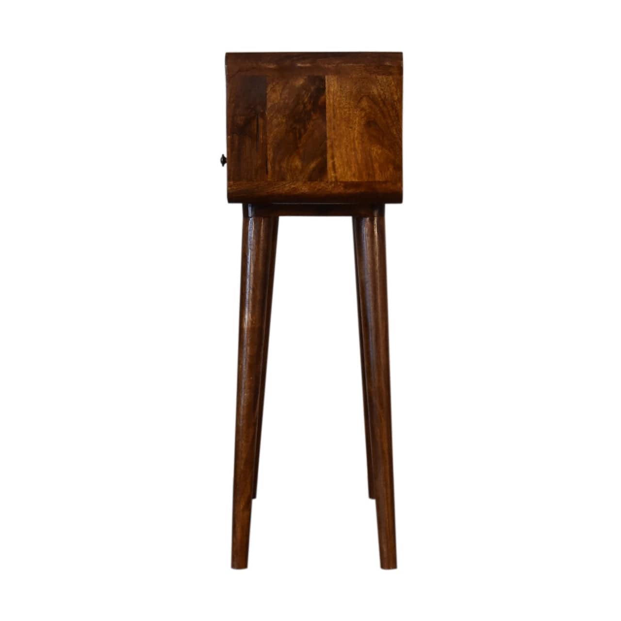 Mini Chestnut Curved Console Table by Artisan Furniture - Price Crash Furniture