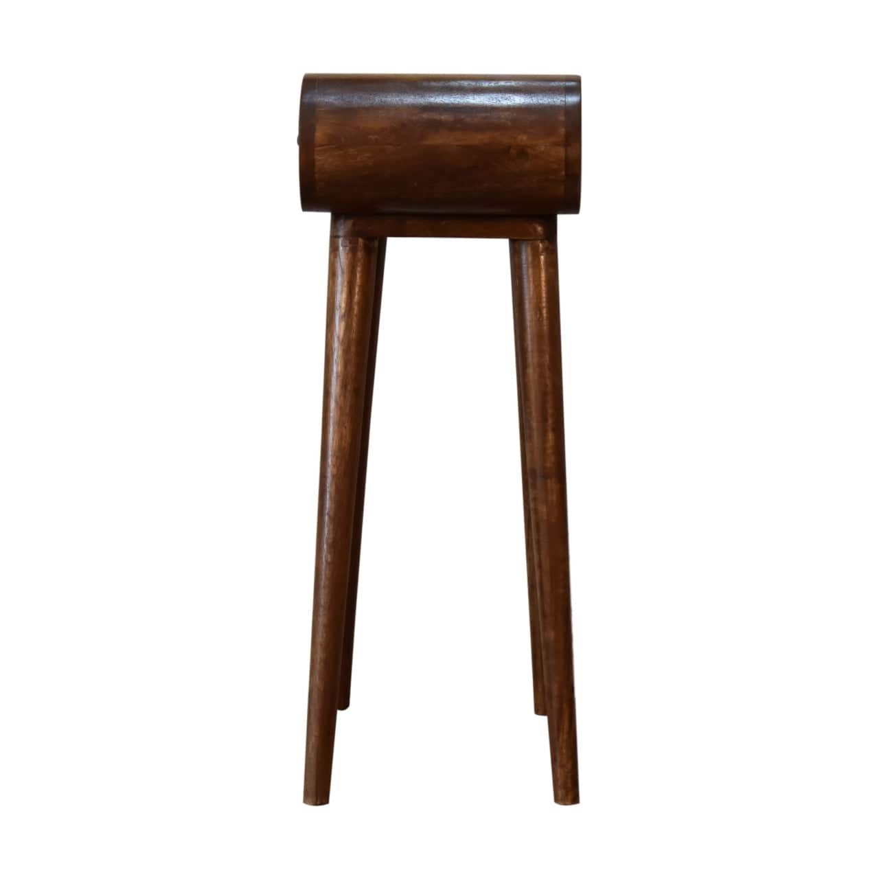 Mini Rounded Mini Chestnut Console Table by Artisan Furniture - Price Crash Furniture