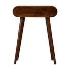 Mini Rounded Mini Chestnut Console Table by Artisan Furniture - Price Crash Furniture