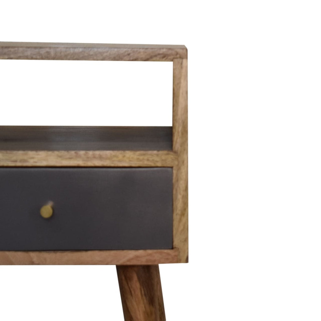 Mini Slate Grey Hand Painted Bedside by Artisan Furniture - Price Crash Furniture