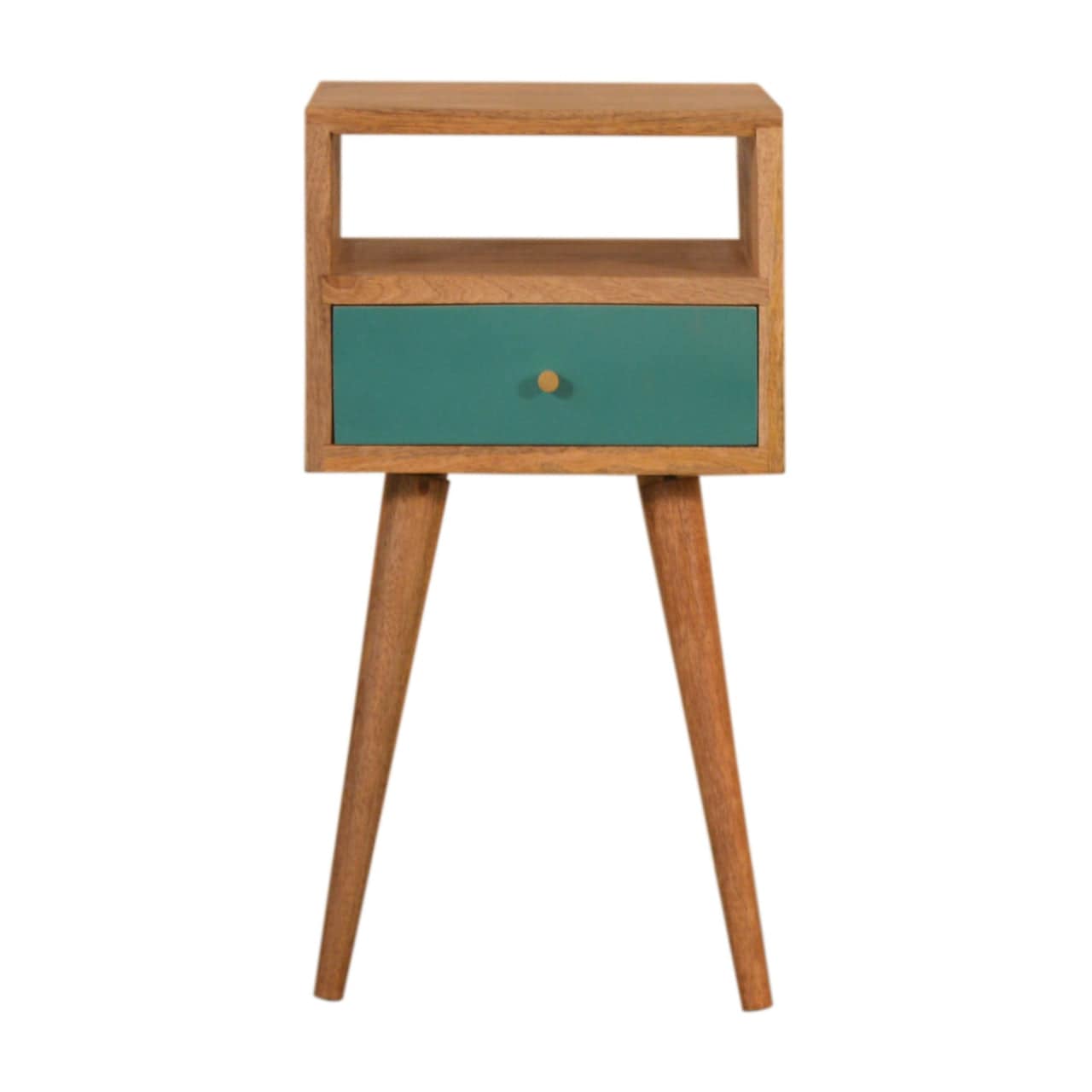 Mini Teal Hand Painted Bedside by Artisan Furniture - Price Crash Furniture