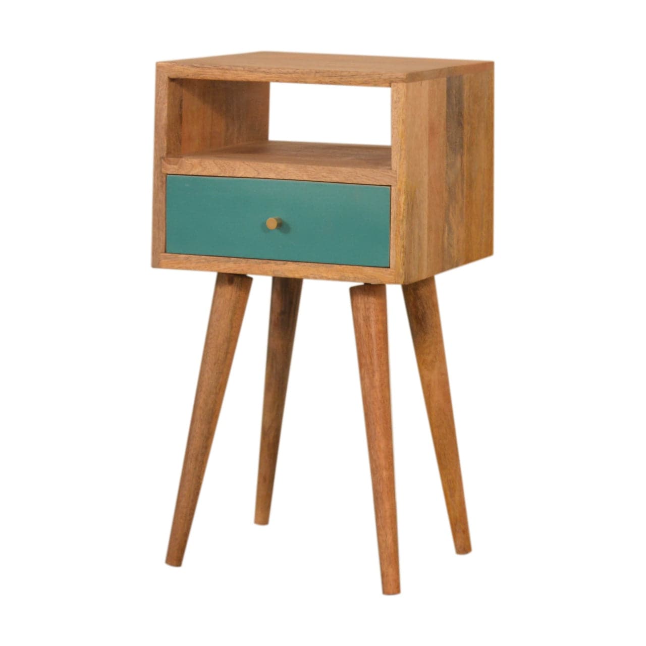 Mini Teal Hand Painted Bedside by Artisan Furniture - Price Crash Furniture