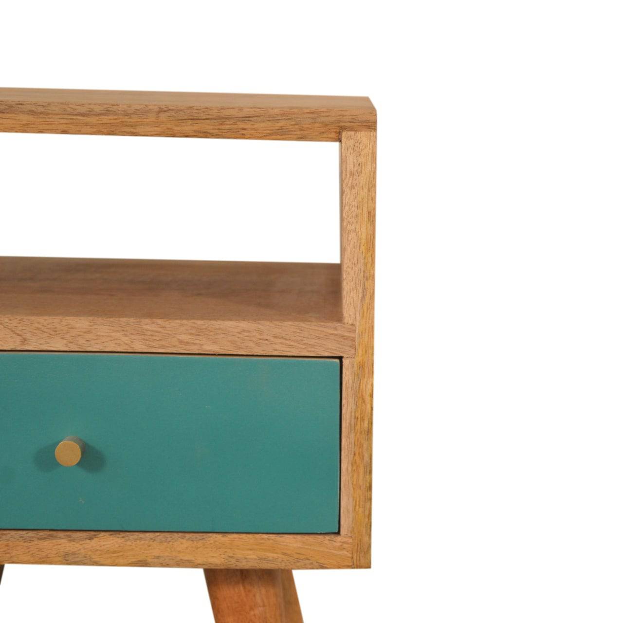 Mini Teal Hand Painted Bedside by Artisan Furniture - Price Crash Furniture