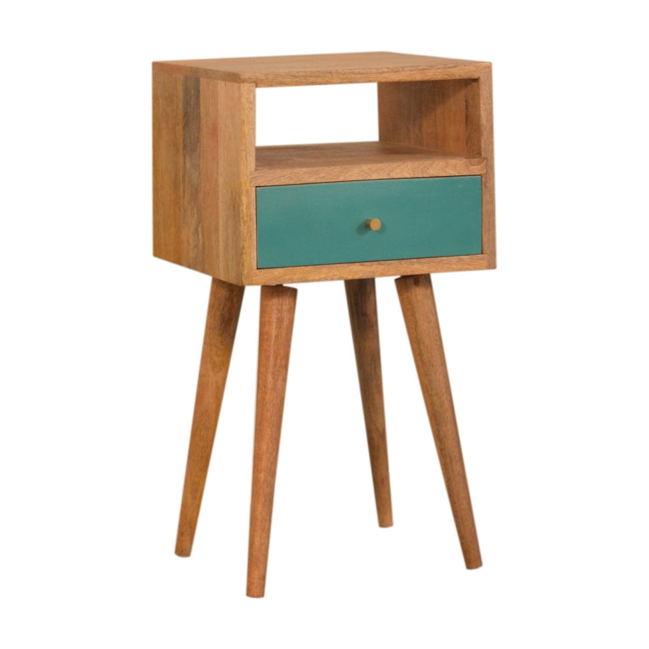 Mini Teal Hand Painted Bedside by Artisan Furniture - Price Crash Furniture