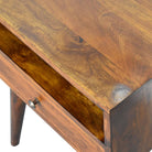 Modern Chestnut Solid Wood Bedside by Artisan Furniture - Price Crash Furniture