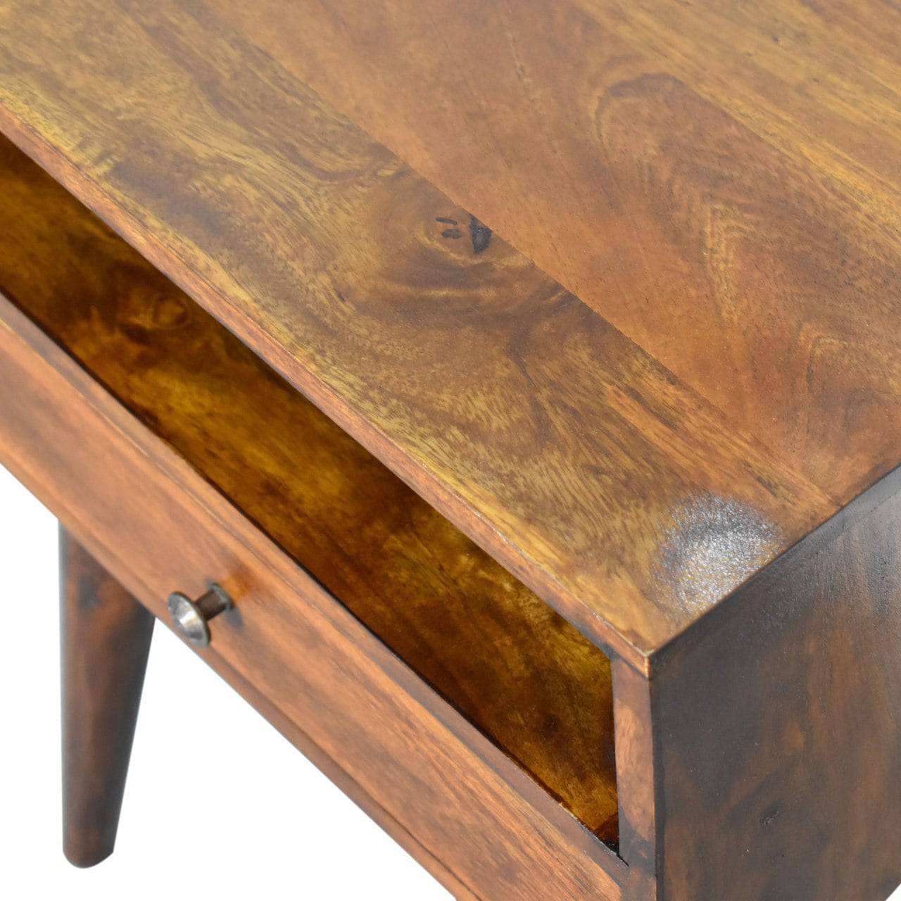 Modern Chestnut Solid Wood Bedside by Artisan Furniture - Price Crash Furniture