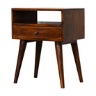 Modern Chestnut Solid Wood Bedside by Artisan Furniture - Price Crash Furniture