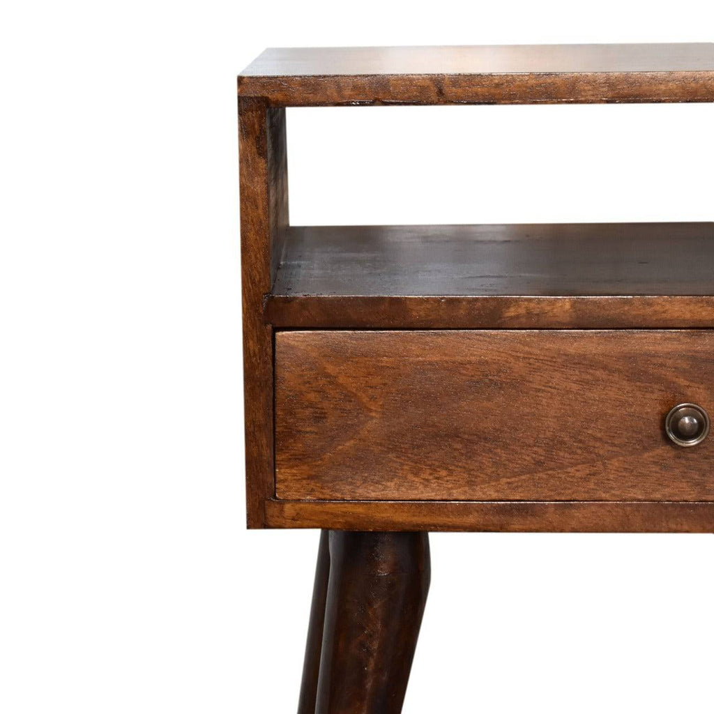 Modern Chestnut Solid Wood Bedside by Artisan Furniture - Price Crash Furniture