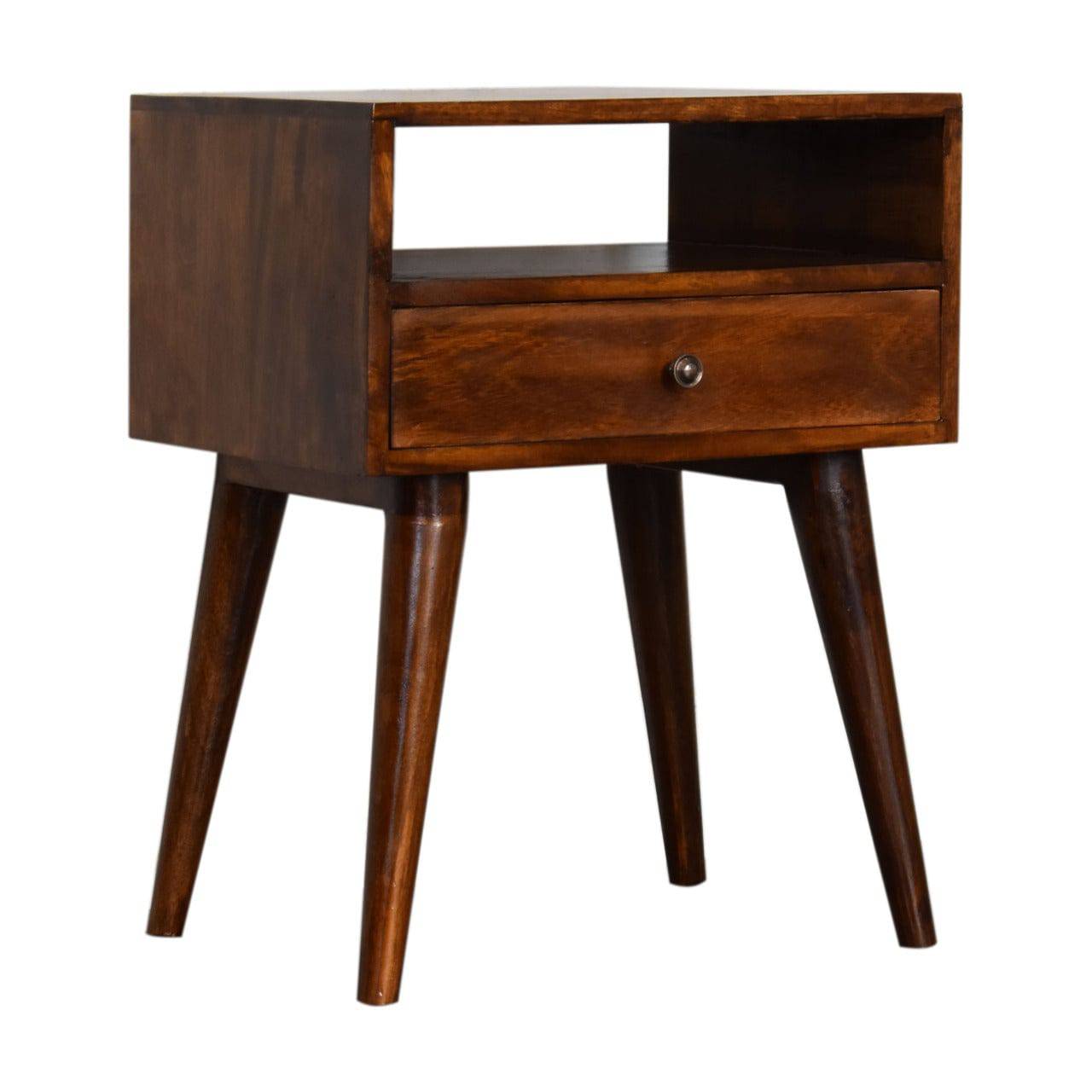 Modern Chestnut Solid Wood Bedside by Artisan Furniture - Price Crash Furniture